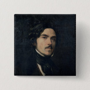Eugene Delacroix 1840 2 Inch Square Button