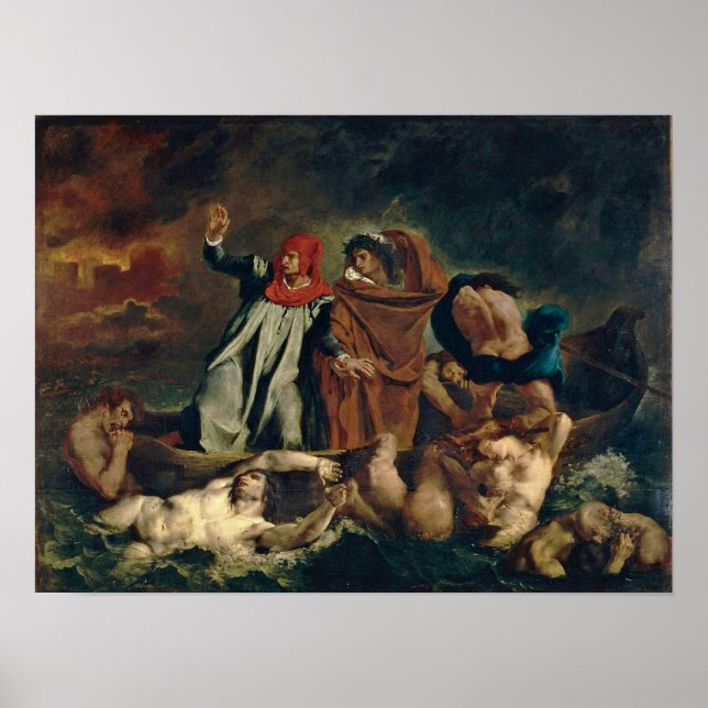 Eugene Delacroix - Dante and Virgil in Hell Poster (Front)