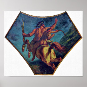 Eugene Delacroix - Education of Achilles Poster