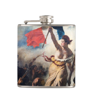 Eugene Delacroix - Liberty Leading The People Hip Flask