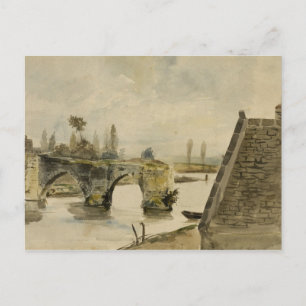 Eugene Delacroix - The Old Bridge at Nantes Postcard