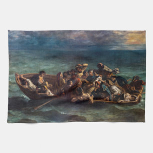 Eugene Delacroix - The Shipwreck of Don Juan Kitchen Towel