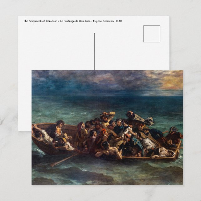 Eugene Delacroix - The Shipwreck of Don Juan Postcard (Front/Back)