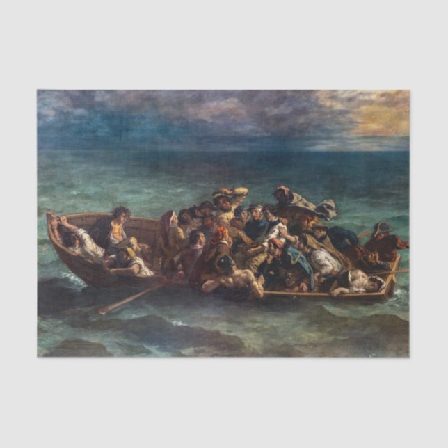 Eugene Delacroix - The Shipwreck of Don Juan Tissue Paper (Front)