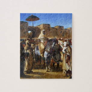 Eugene Delacroix- The Sultan of Morocco leaving Jigsaw Puzzle