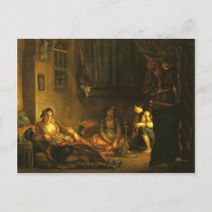 Eugene Delacroix- Women of Algiers in Apartment Postcard