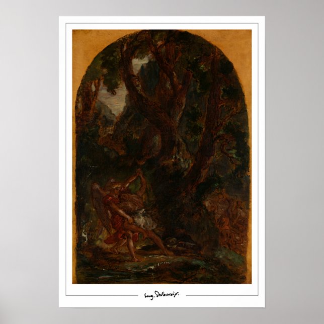 Eugène Delacroix Zedign Art Poster #105 (Front)