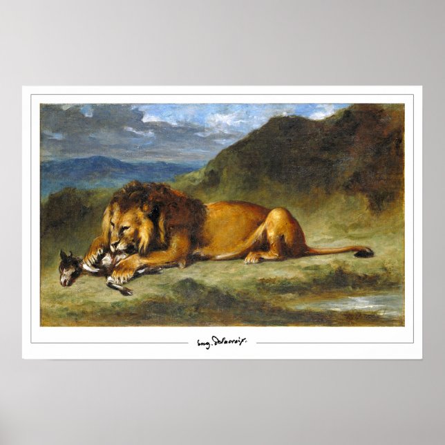Eugène Delacroix Zedign Art Poster #157 (Front)