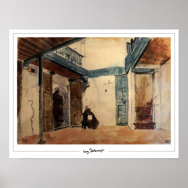 Eugène Delacroix Zedign Art Poster #339 (Front)