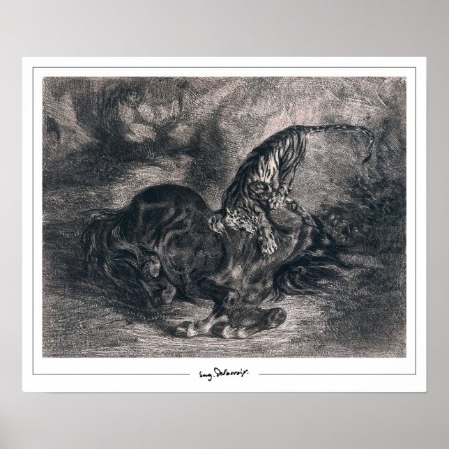 Eugène Delacroix Zedign Art Poster #490 (Front)