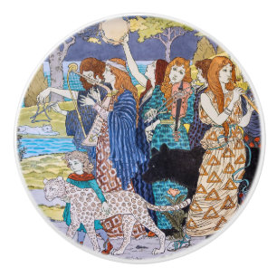 Eugene Grasset - Harmony Decorative Panel Ceramic Knob