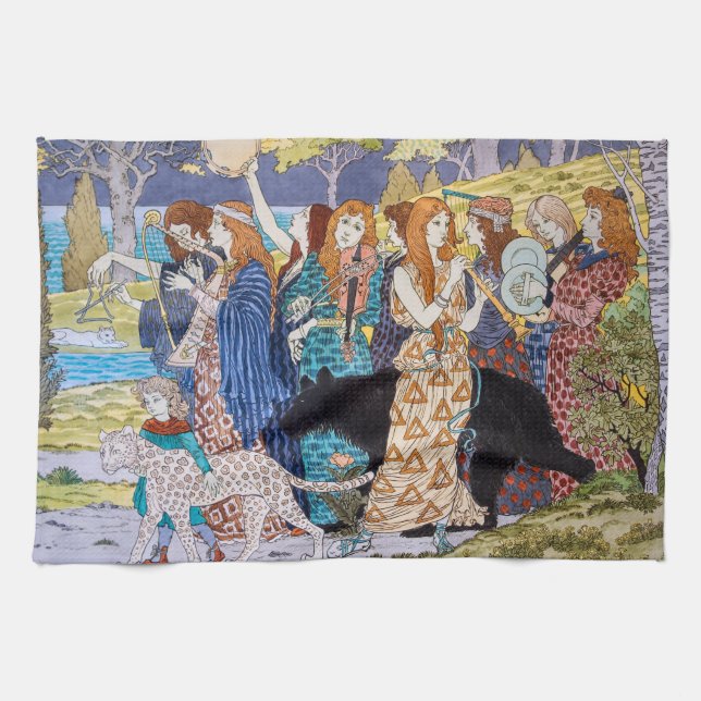 Eugene Grasset - Harmony Decorative Panel Kitchen Towel (Horizontal)
