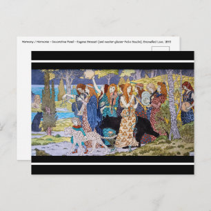 Eugene Grasset - Harmony Decorative Panel Postcard