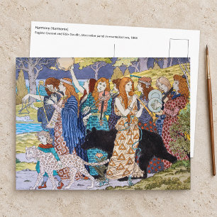 Eugene Grasset - Harmony Decorative Panel Postcard
