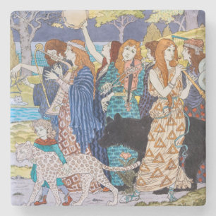Eugene Grasset - Harmony Decorative Panel Stone Coaster
