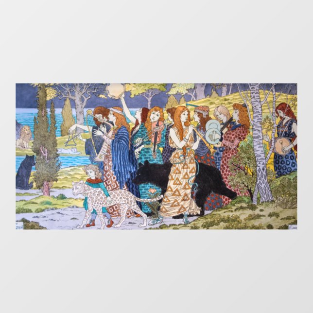 Eugene Grasset - Harmony Decorative Panel Window Cling (Sheet)