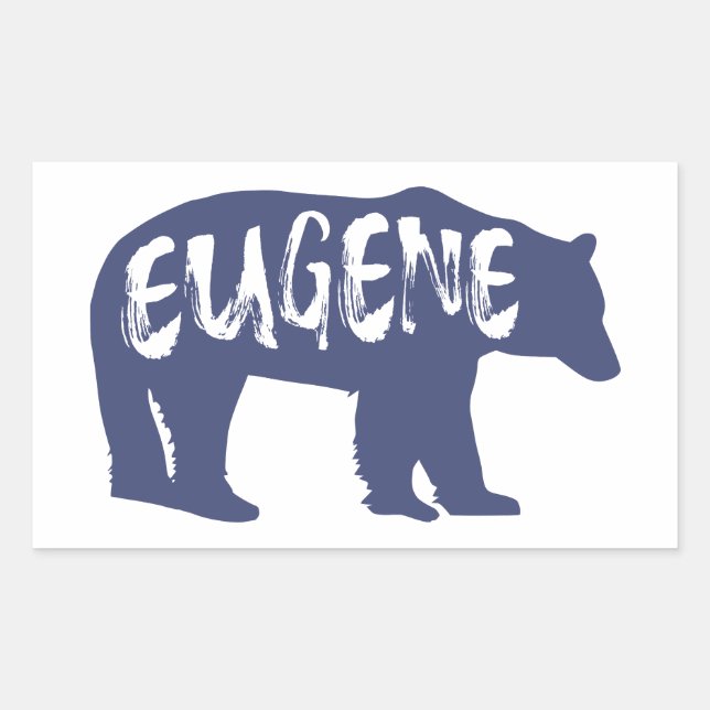 Eugene Oregon Bear Sticker (Front)