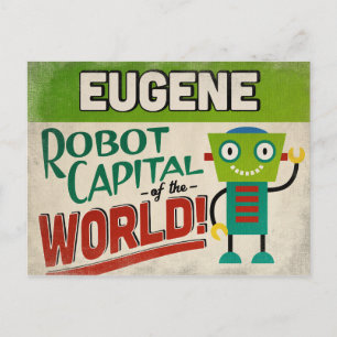 Eugene Oregon Robot - Funny Vintage Postcard