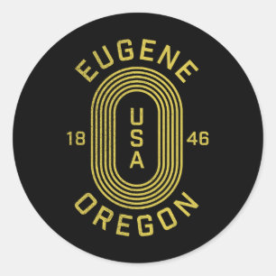 Eugene Oregon Usa  Classic Round Sticker