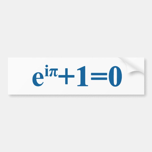 Eular math equation bumper sticker (Front)