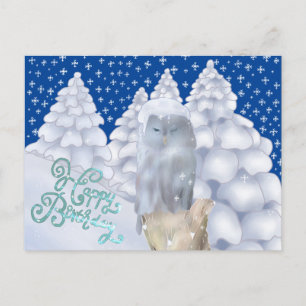 Eule im Schnee Postcard