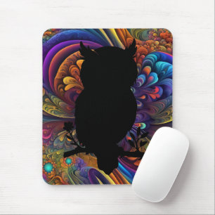 Eule - Scherenschnitt Mouse Pad