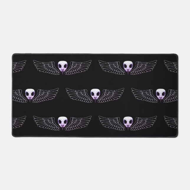 Eulentotenkopf with wings desk mat (Front)