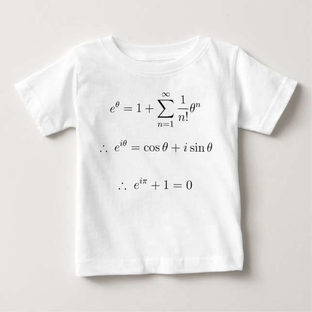 Euler explained: summation baby T-Shirt (Front)