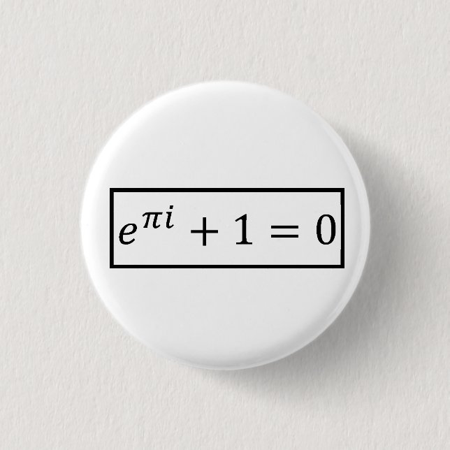 Euler Formulates 1 Inch Round Button (Front)