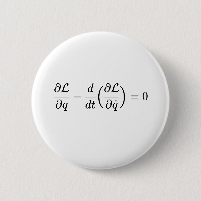 euler lagrange equations 2 inch round button (Front)