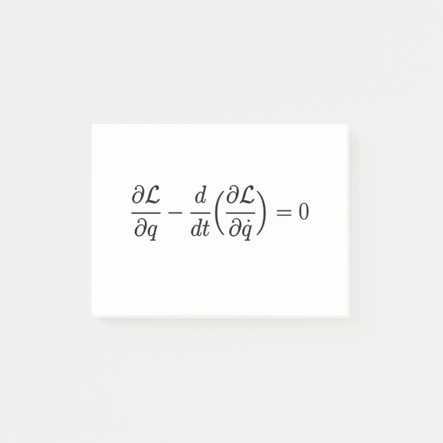 euler lagrange equations post-it notes (Front)