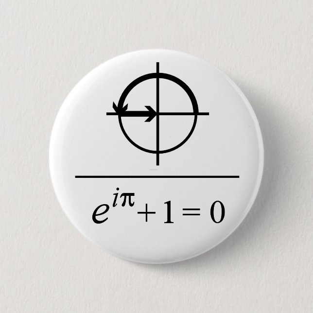 Euler's Identity 2 Inch Round Button (Front)