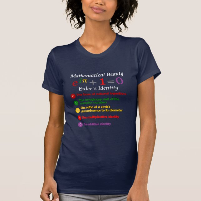 Euler's Identity Beautiful Math T-shirt (Front)