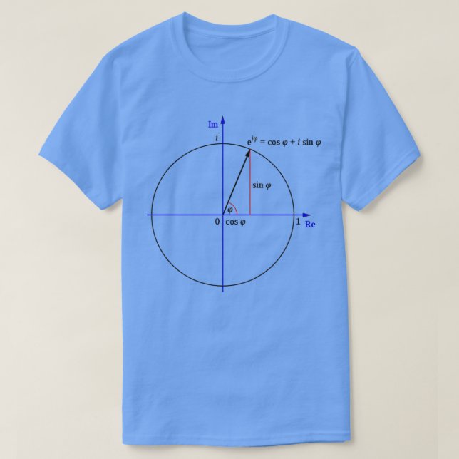Eulerx27s identity mathematical equationeulers for T-Shirt (Design Front)