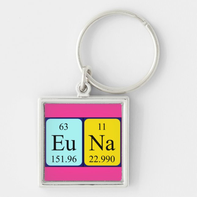 Euna periodic table name keyring (Front)