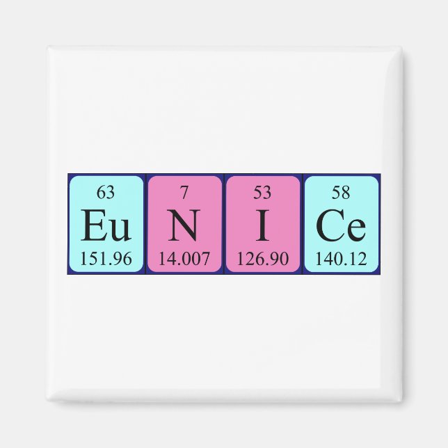 Eunice periodic table name magnet (Front)
