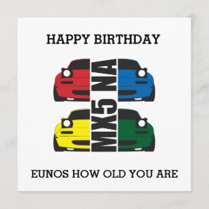 EUNOS comme vieux vous êtes carte d'anniversaire