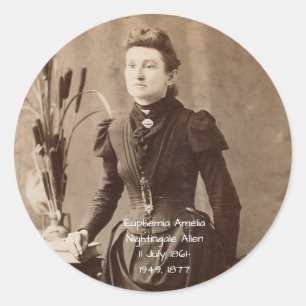Euphemia Amelia Nightingale Allen Classic Round Sticker