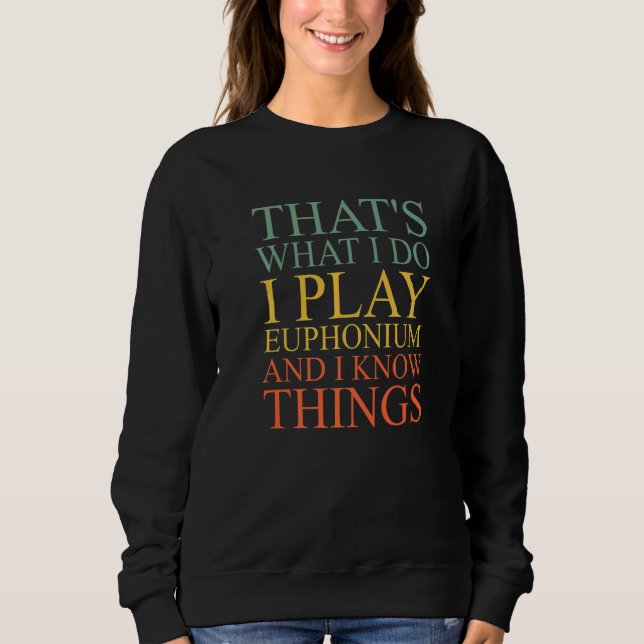 Euphonium Brass Instrument Retro Sweatshirt (Front)