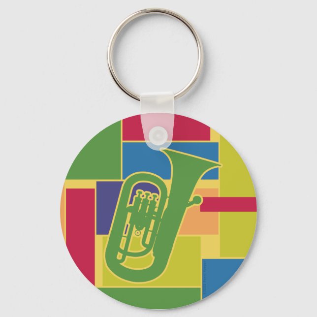 Euphonium Colorblocks Keychain (Front)