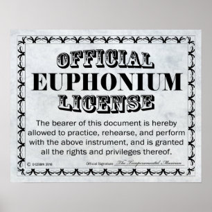 Euphonium License Poster