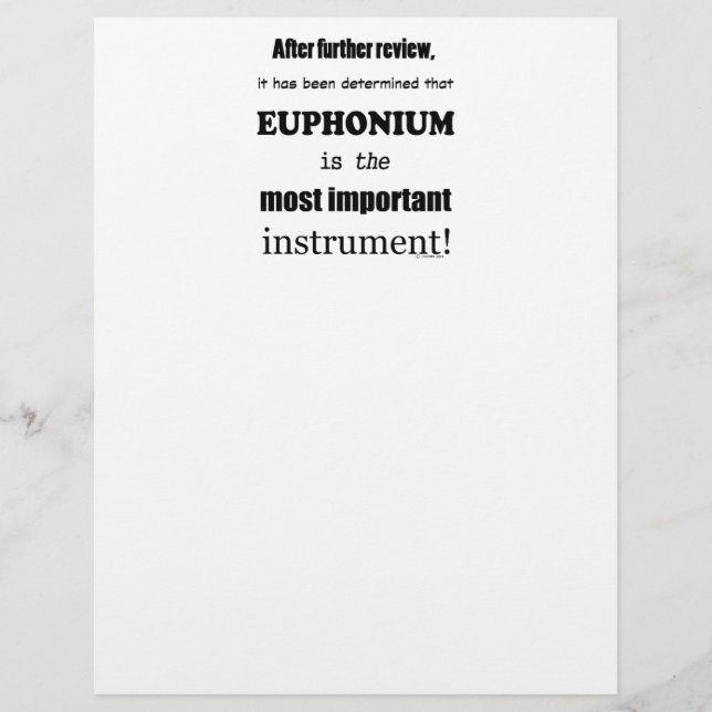 Euphonium Most Important Instrument (Front)