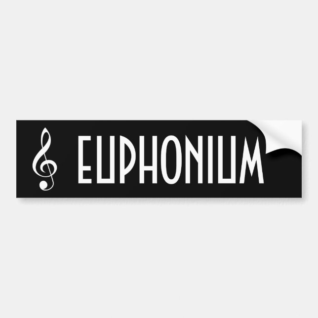 Euphonium Music Bumper Sticker Gift (Front)