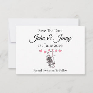 Euphonium Musician Wedding Save The Date