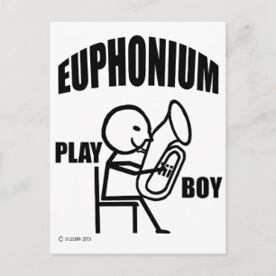 Euphonium Play Boy Postcard