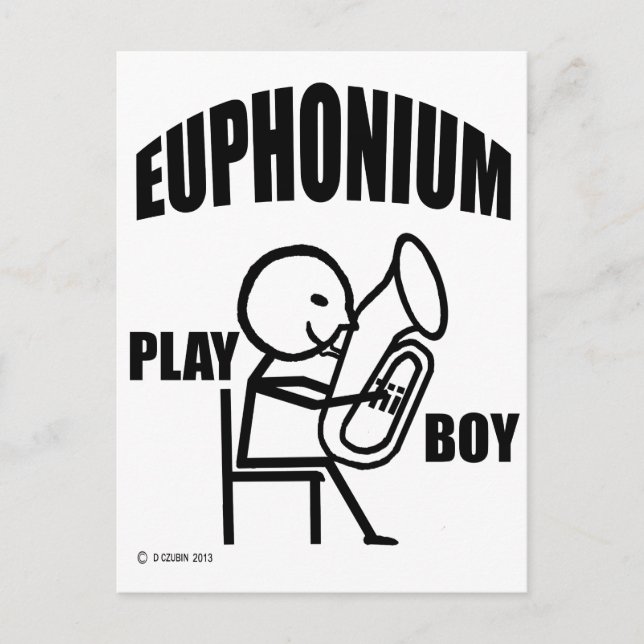 Euphonium Play Boy Postcard (Front)
