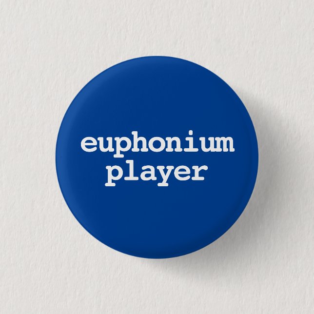 euphonium player typography Button (Front)