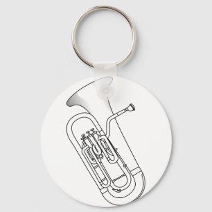 Euphonium Redwork Keychain