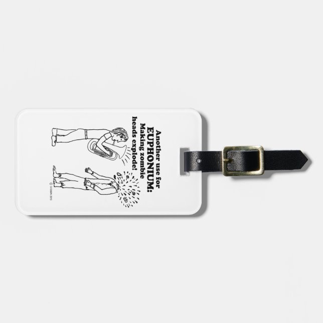 Euphonium Zombie Explode Luggage Tag (Front Horizontal)
