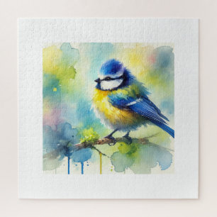 Eurasian Blue Tit 060924AREF132 - Watercolor Jigsaw Puzzle